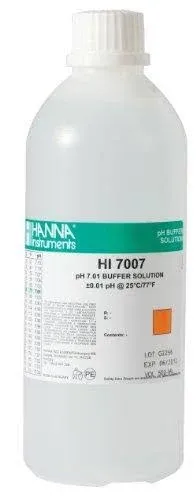 HI7007L 7.01 pH Calibration Buffer Solution, (500 ml) Bottle - Hanna Instruments