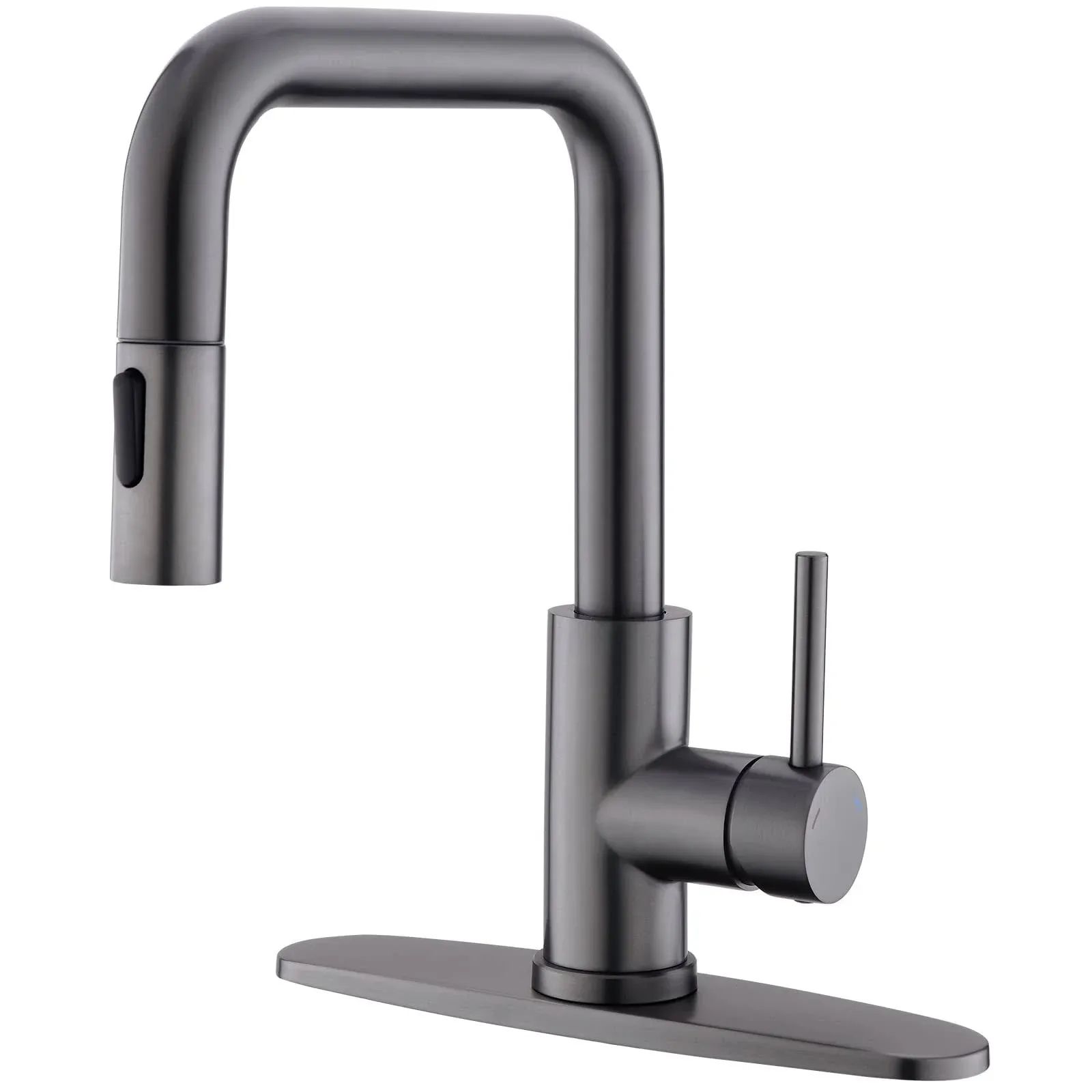 TQKAG Single Handle Stainless Steel Kitchen Sink Faucet with Pull Out Sprayer