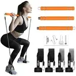 Pilates Bar Kit with Resistance Bands, WeluvFit Adjustable Bands Exercise Fit...