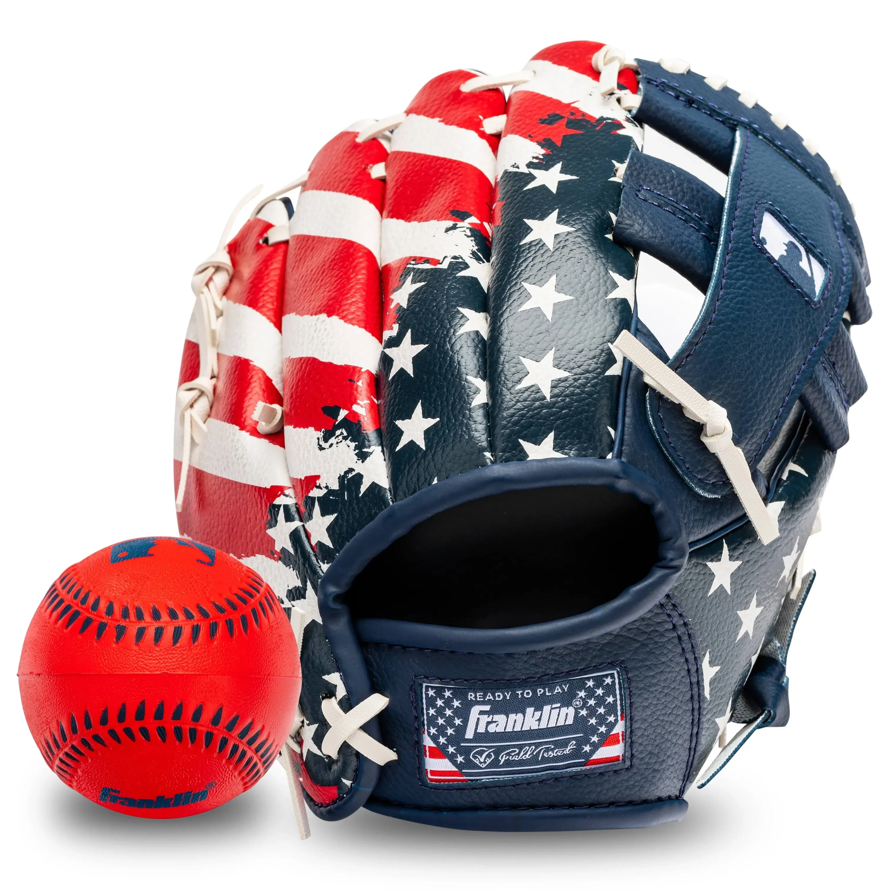 Franklin 22900 T-Ball Fielding Glove MLB Multicolored PVC 9.5" Multicolored