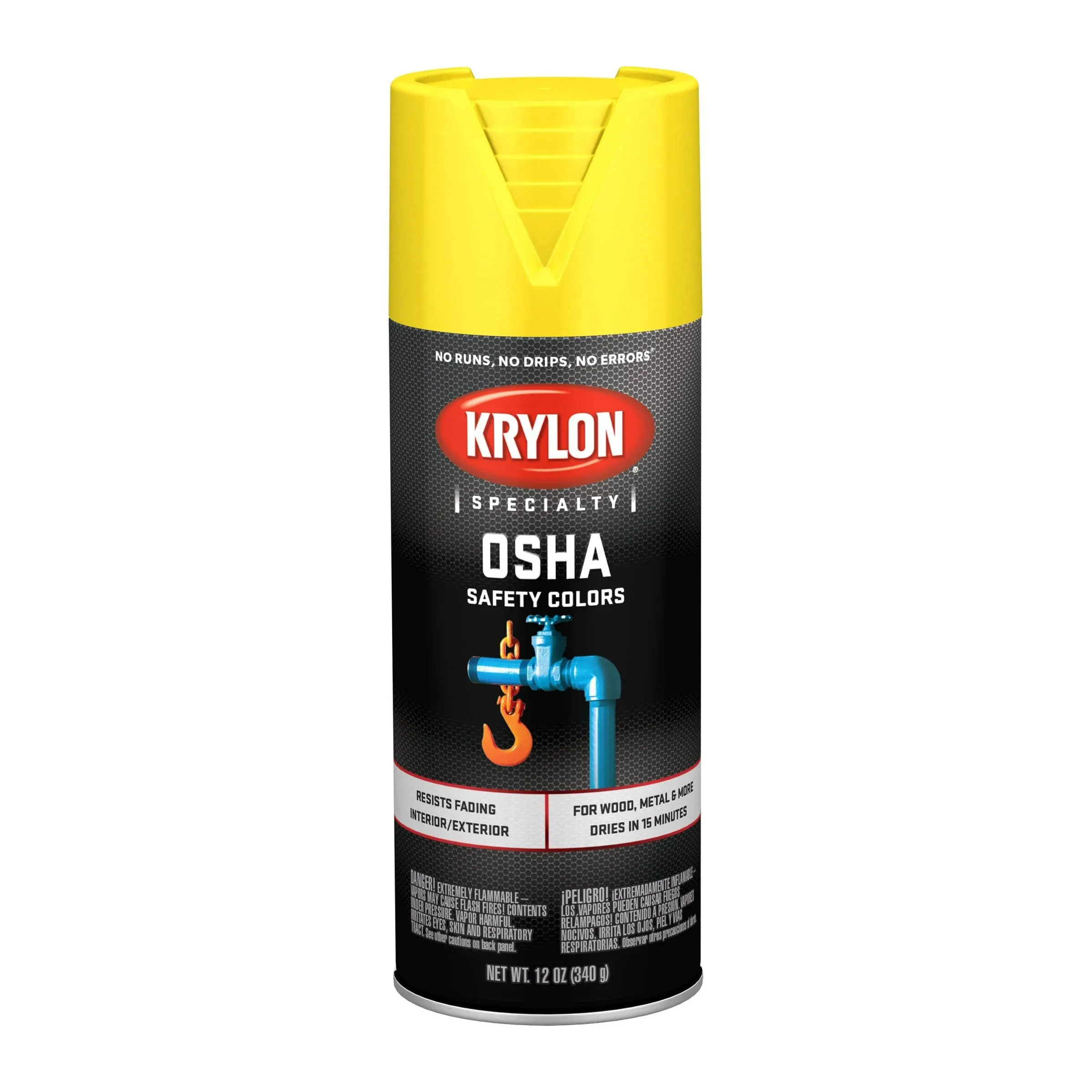 12 oz Krylon K01813777 OSHA Safety Yellow APWA Color Standard Spray Paint