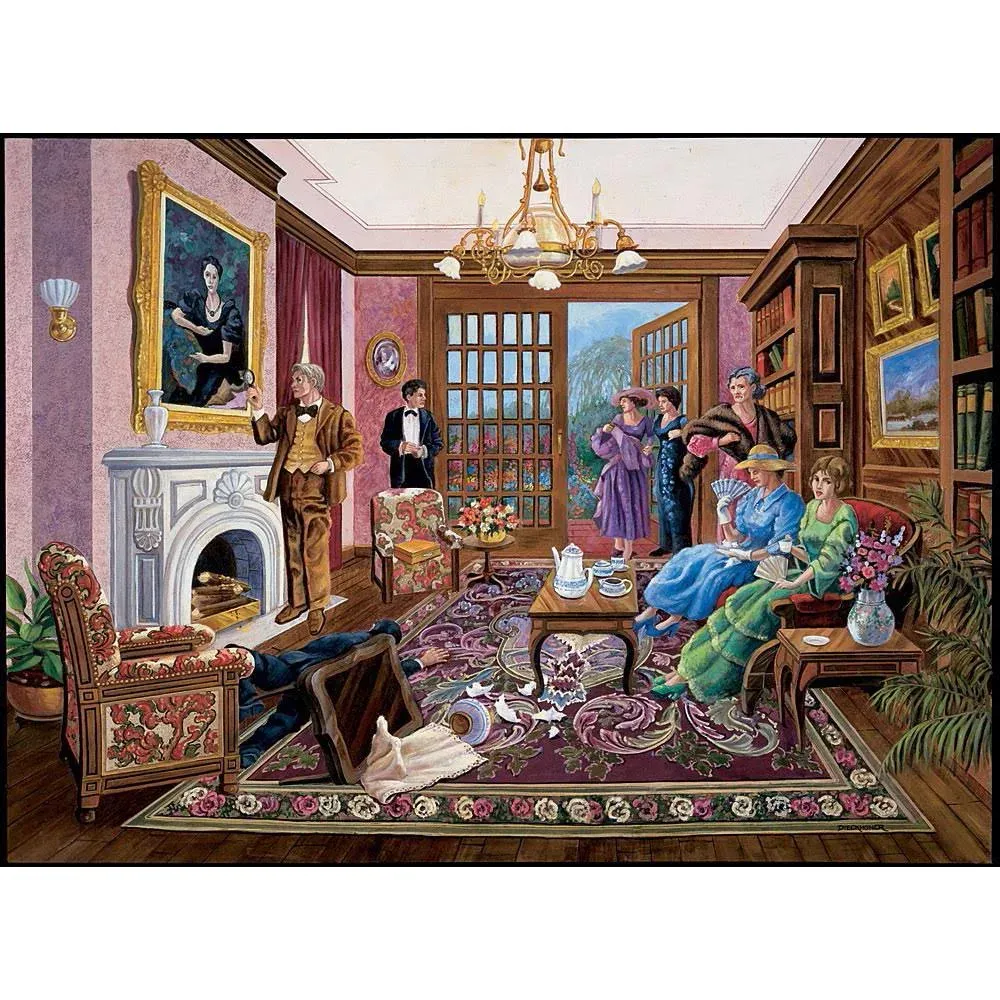 Bits &amp; Pieces 500~Pc Mystery Jigsaw Puzzle MURDER AT BEDFORD MANOR 18x24&#034;