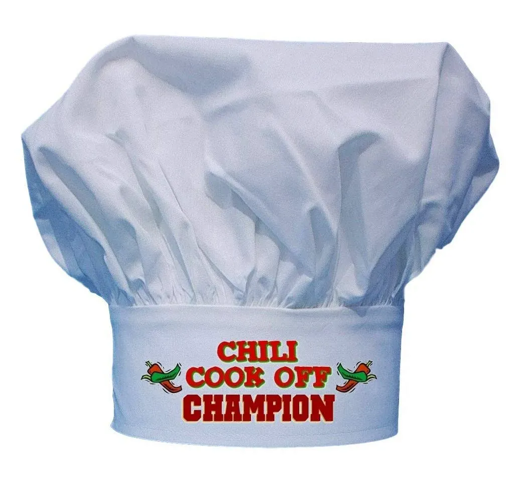 Chili Cook Off Chef Hat, White Toques, One Size Fits All