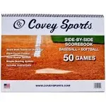 Baseball Scorebook - (50 Games) - Side by Side Format Softball Scorebook, MLB...