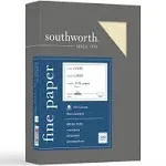 Southworth 564C 25% Cotton Linen Business Paper Ivory 24 lbs. 8-1/2 x 11 500/Box FSC