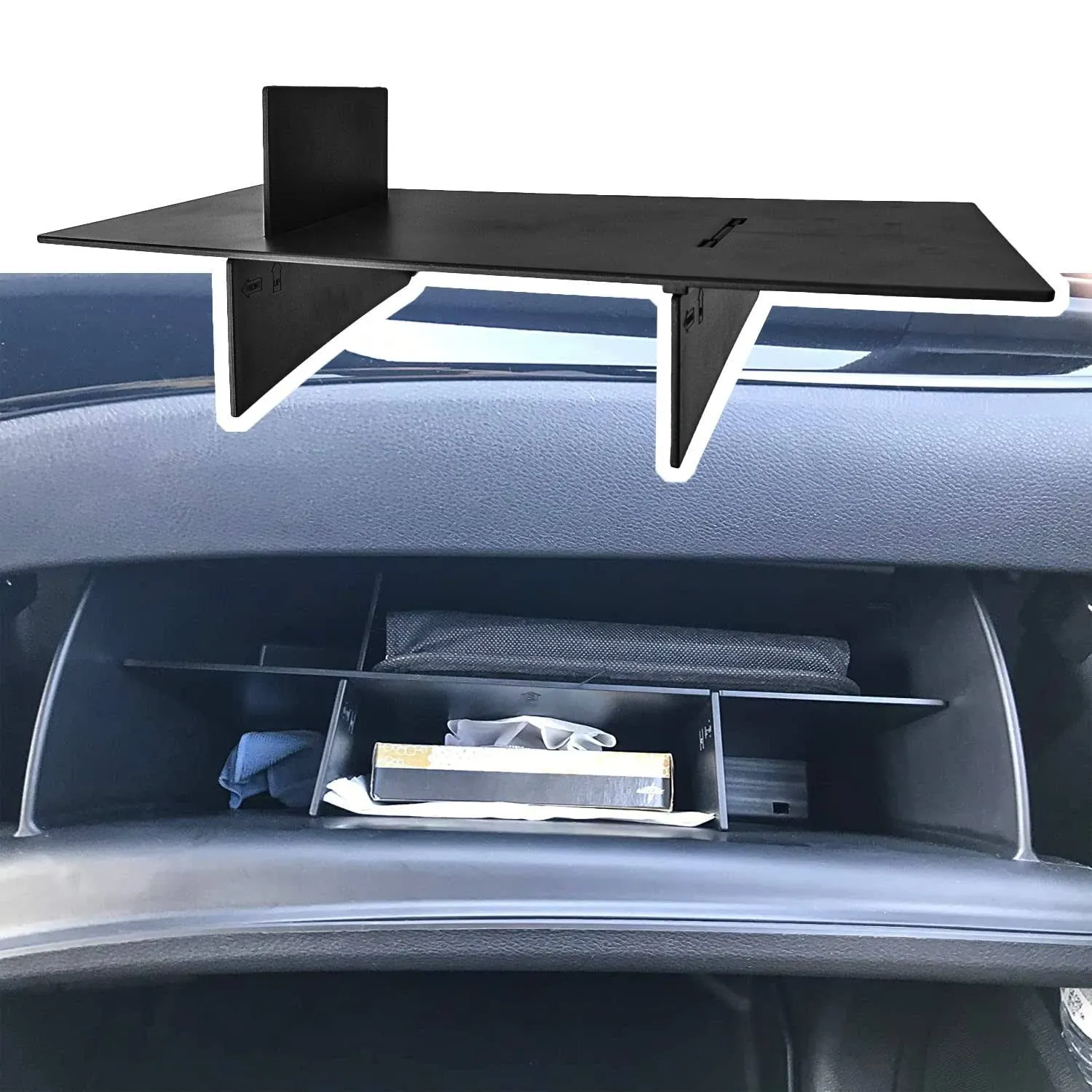 Edbetos Glove Box Dividers Organizer Compatible with Honda Pilot 2016-2020 2021 2022/ Ridgeline 2017-2023/ Passport 2019-2023 Accessories Double