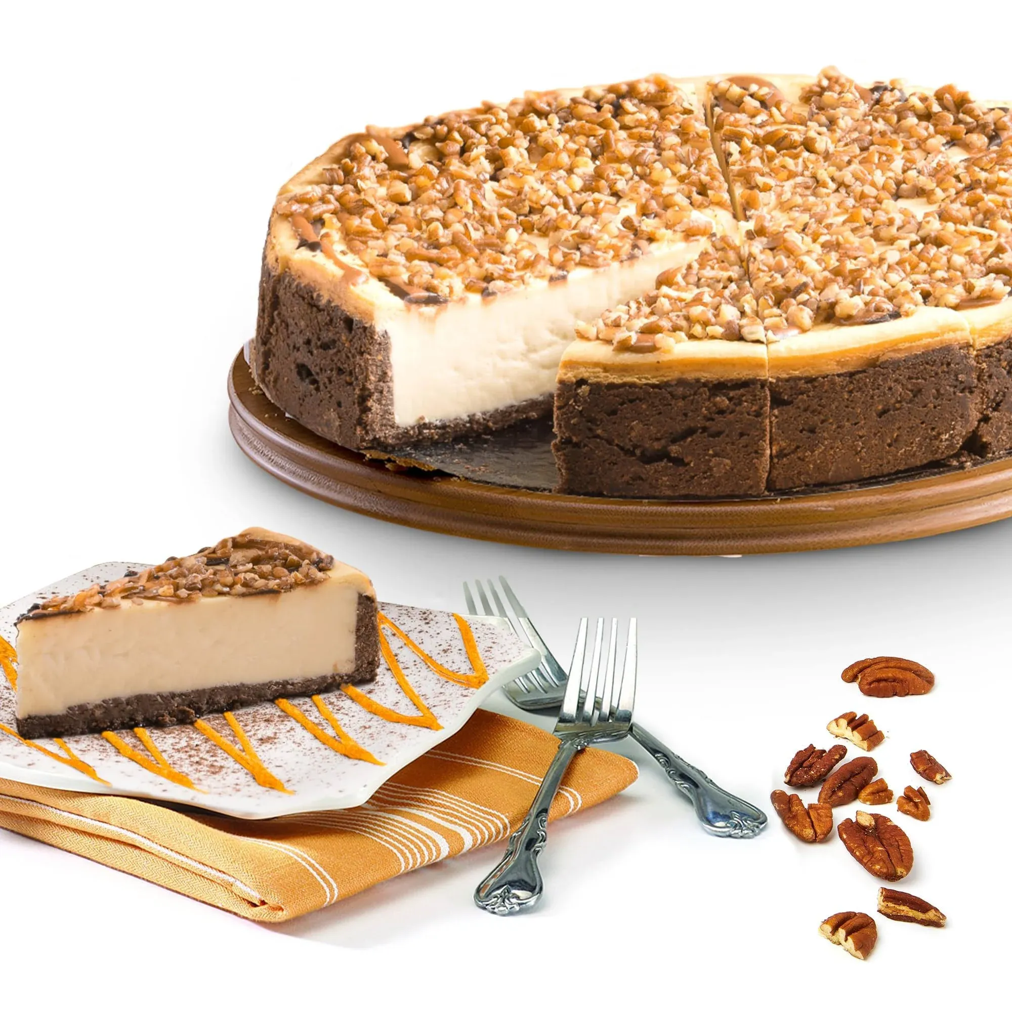 David's Cookies Original Ny Style Cheesecake 10" - Pre-sliced 14 pcs. Creamy Cheesecake Fresh Bakery Dessert Great Gift Idea for Women, Men and Kids Cheesecake For Delivery