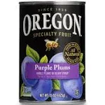 Oregon Fruit Whole Purple Plums in Heavy Syrup, 15-Ounce Cans (Pack of 8)