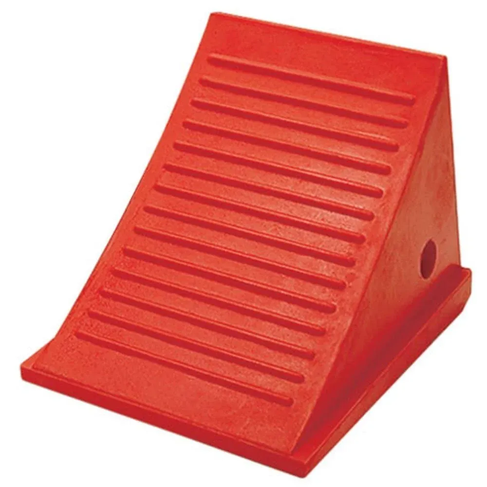 Wheel Chock: Urethane, 46 in Max Compatible Wheel Dia, 50,000 lb Vehicle Wt - Max, 9 in Overall Wd