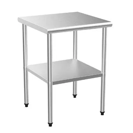 Rovsun 30'' x 24'' Stainless Steel Commercial Metal Table for Prep & Work, Women's, Size: 30 in Long x 24 in Deep, Silver