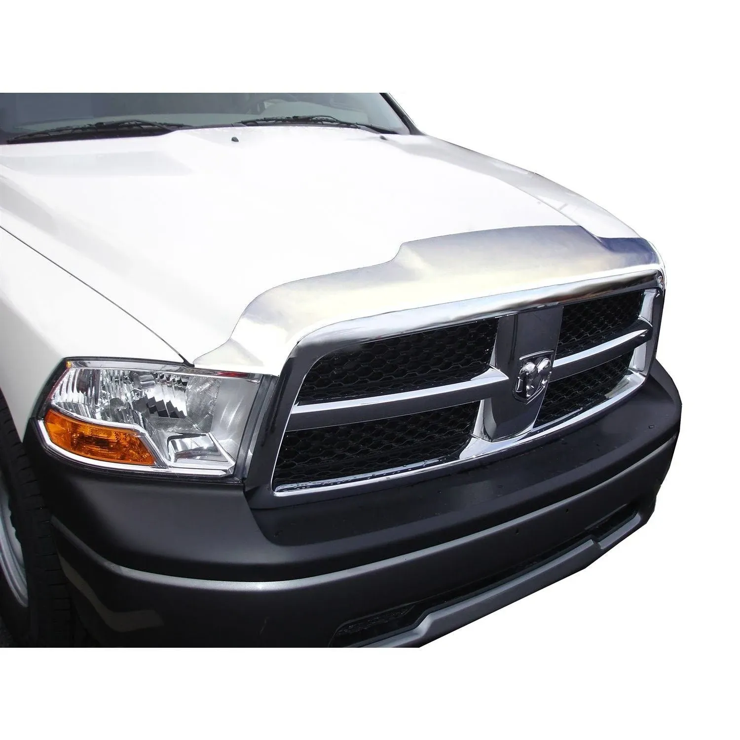 Auto Ventshade 622010 Aeroskin Flush Mount Chrome Hood Protector For 2002-2008 Dodge Ram 1500 2003-2009 Ram 2500/3500