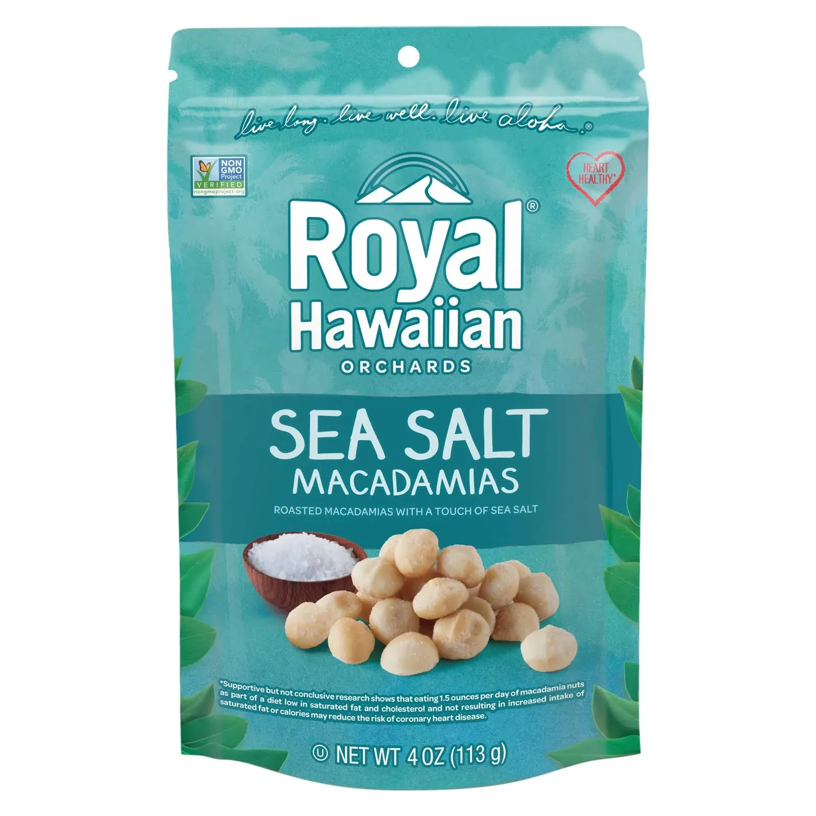 Royal Hawaiian Orchards Macadamias, Sea Salt - 4 oz