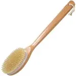 OWIIZI Bath Brushes with Soft and Natural Bristles Antiskid Wooden Long Wood 