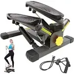 ZIWWVY Stepper Machine with Resistance Bands Mini Stepper with 300LBS Weight Capacity