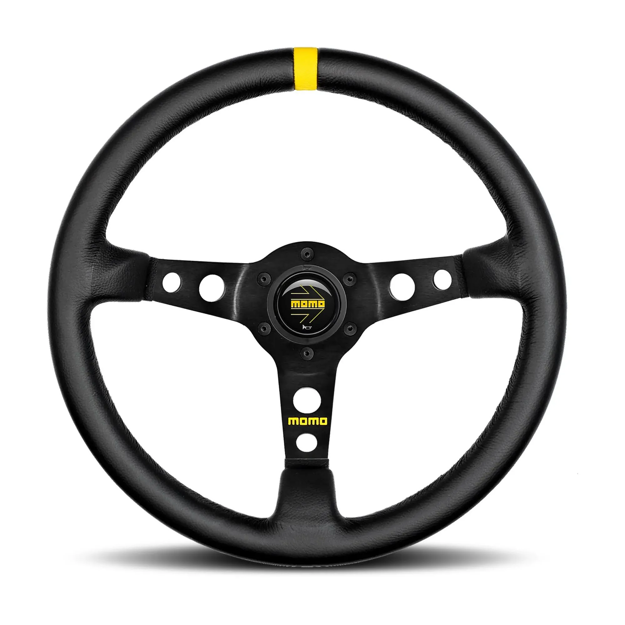 Momo Mod.07 350mm Black Leather Steering Wheel (R1905/35L)