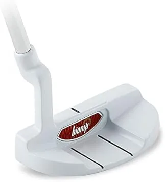 Bionik 105 Nano White Golf Putter Right Handed Semi Mallet Style with Alignment Line Up Hand Tool 35 Inches Senior Men's Perfect for Lining up Your Putts