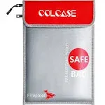 COLCASE Fireproof Document Bag 2000 ℉ 15 x 11 Inches Silicone Coated Fireproo...