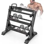 THERUN Adjustable 3 Tier Dumbbell Rack Stand