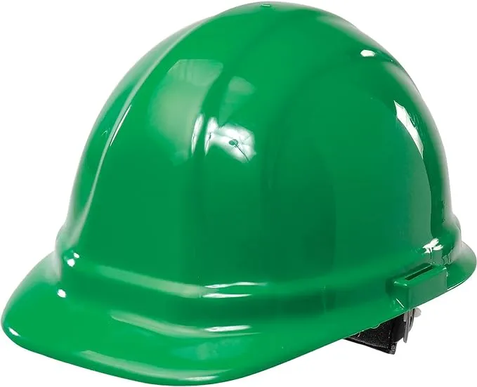 Erb Safety 19950 Front Brim Hard Hat, Type 1, Class E, Ratchet (6-Point), White