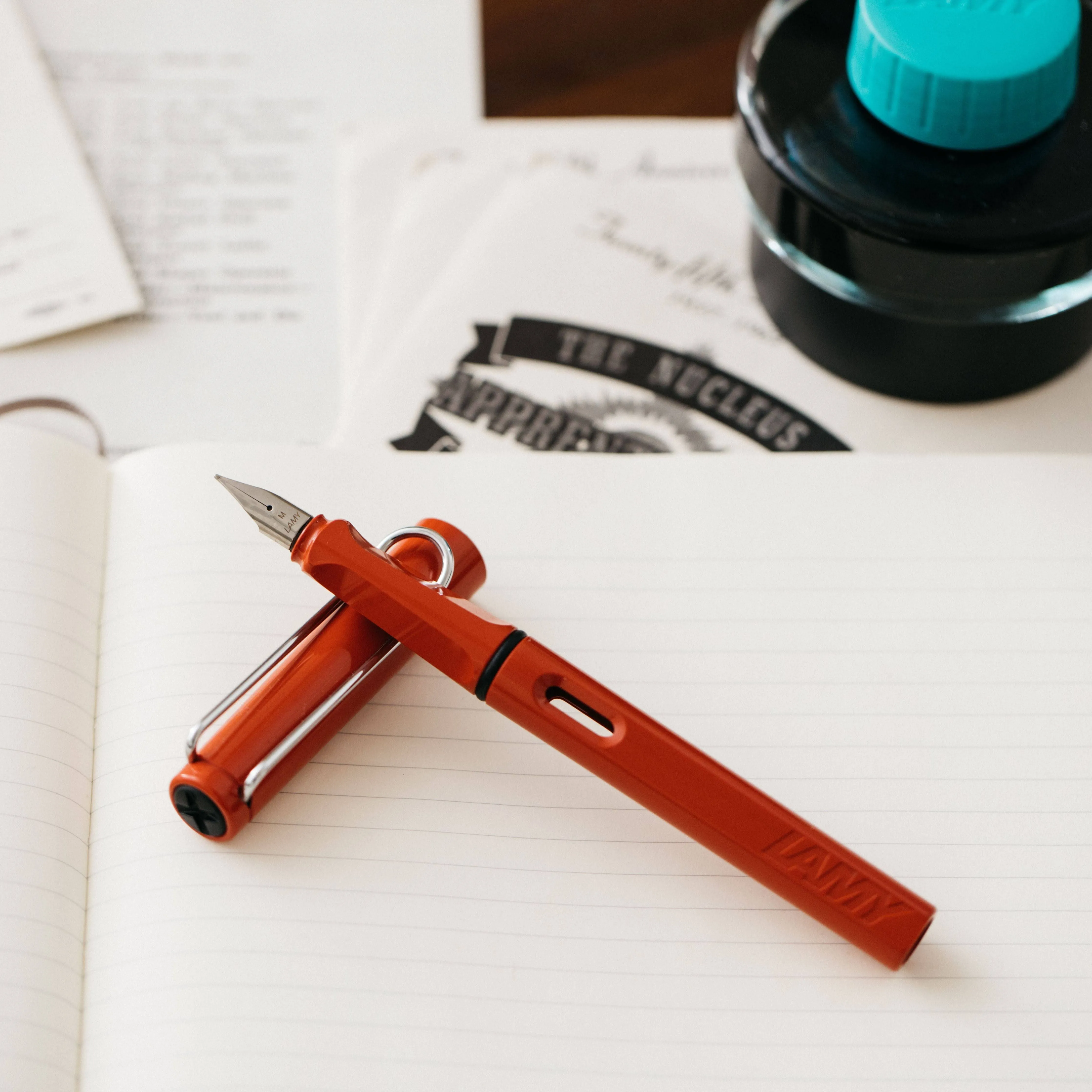 Lamy Safari Fountain Pen - Red - Broad