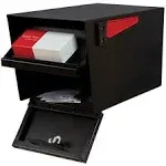 Mail Boss Post Mount Black Metal Large Lockable Mailbox