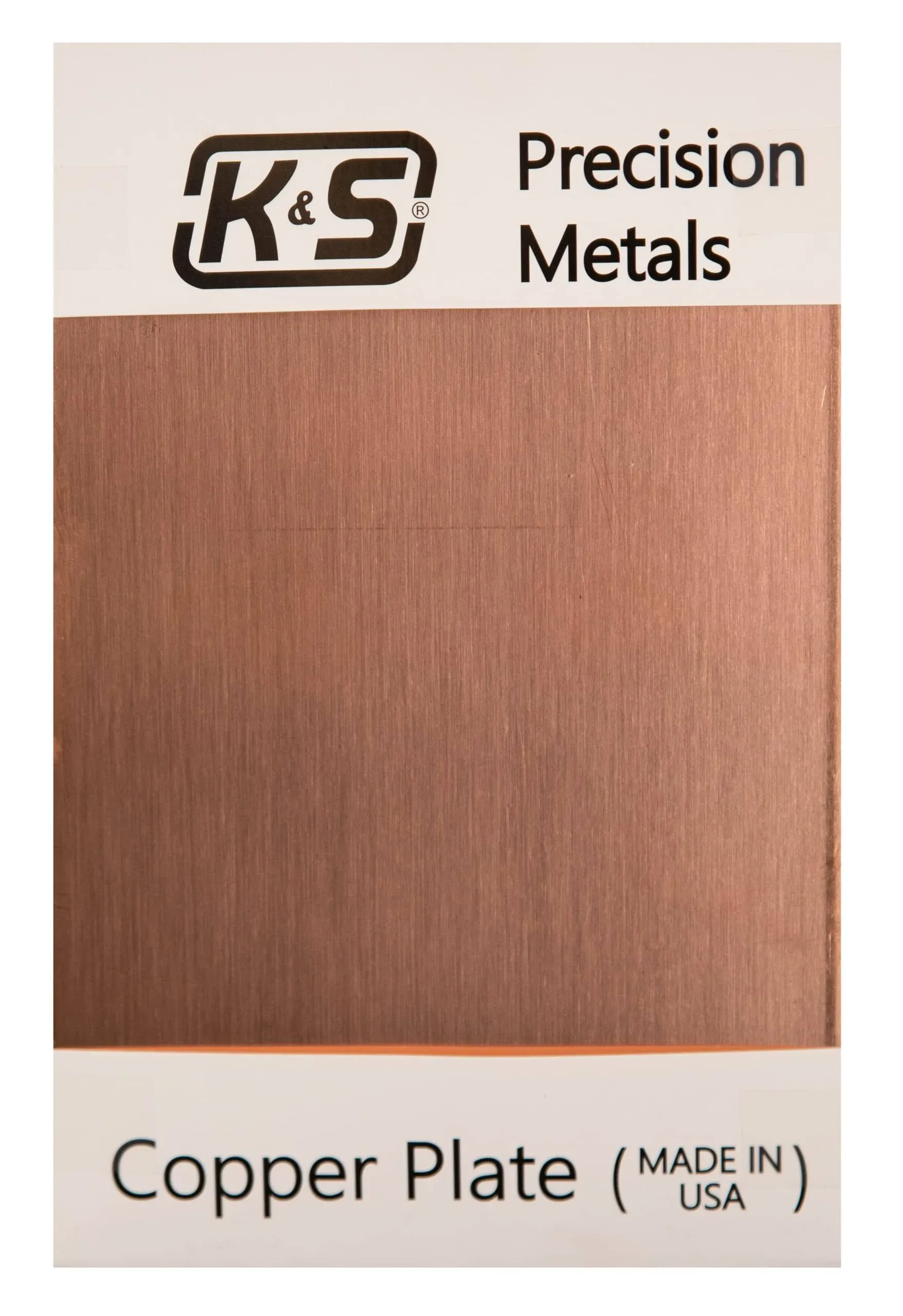 K&S 6532 Copper Sheet, 0.016" Thick x 8" Wide x 10" Long, 1 Piece, Made in The USA