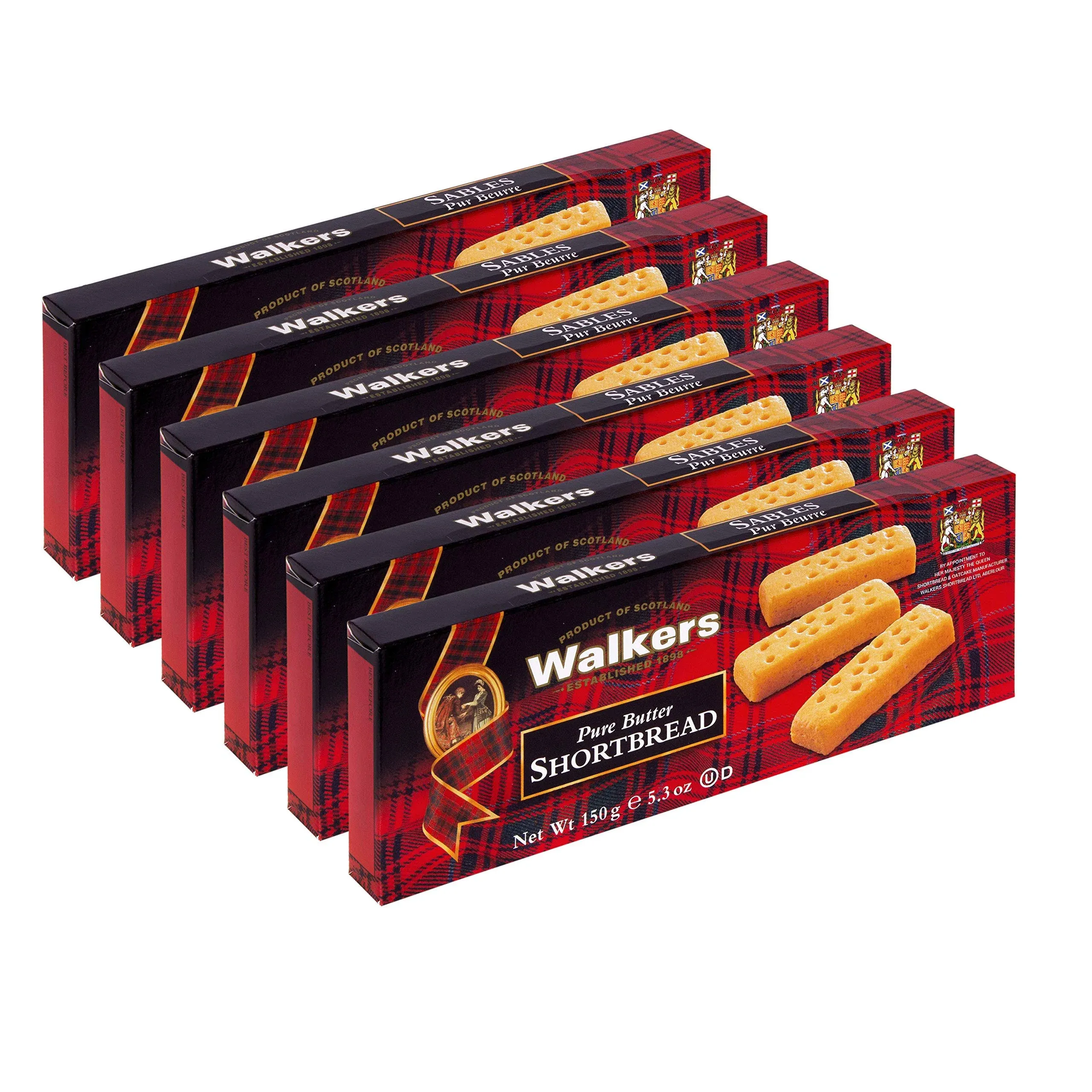 Walker’s All-Butter Shortbread - 8-Count Box (Pack of 6) - 6 Boxes Fingers