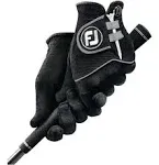 FootJoy Men's RainGrip Golf Gloves, Pair (Black)