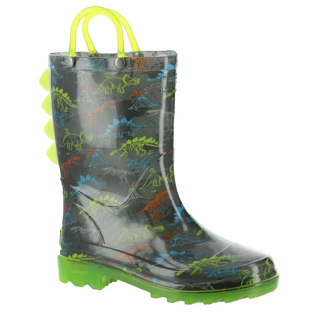 Western Chief Kids Light-Up Waterproof Rain Boot with Pull on Handles