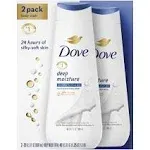 Dove Body Wash, Nourishing, Deep Moisture, Twin Pack - 2 pack, 22 fl oz bottles