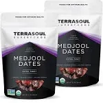 Terrasoul Superfoods Organic Medjool Dates 4lbs Soft Chewy Texture Sweet Caramel