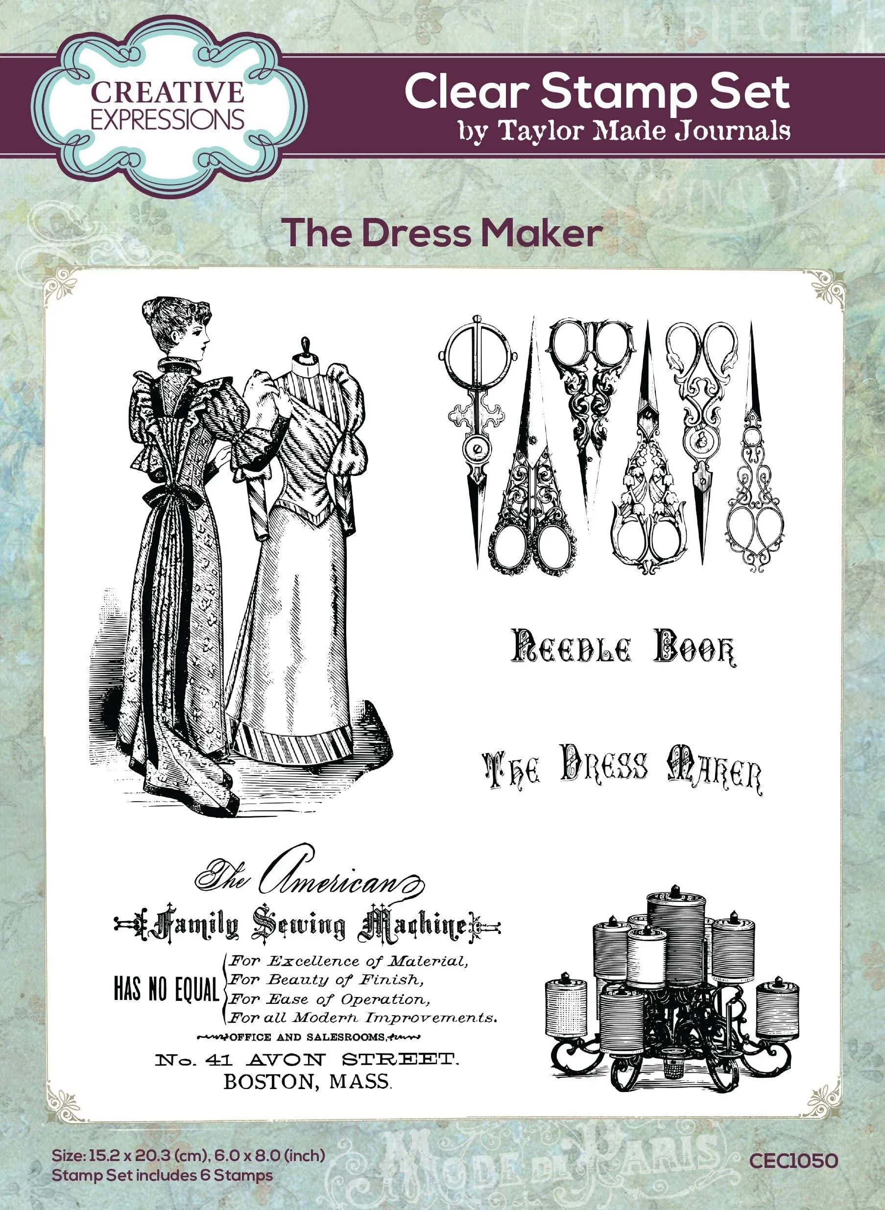 Creative Expressions The Dress Maker Clear Stamps cec1050*