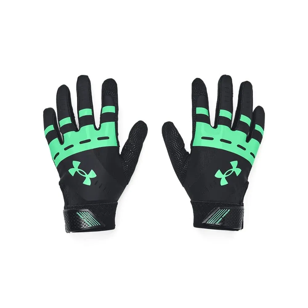 Under Armour Kids' Radar Batting Gloves - Black, Youth Large