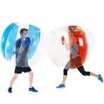 2 Pack Inflatable Bumper Balls for Adults (4ft/1.2m)Giant Sumo Balls Body Bumpers Balls Buddy Zorb Ball Outdoor Toys Backyard Games for Kids Yard Human Bubble Ball Hamster Ball(Red+Blue, 48inch)